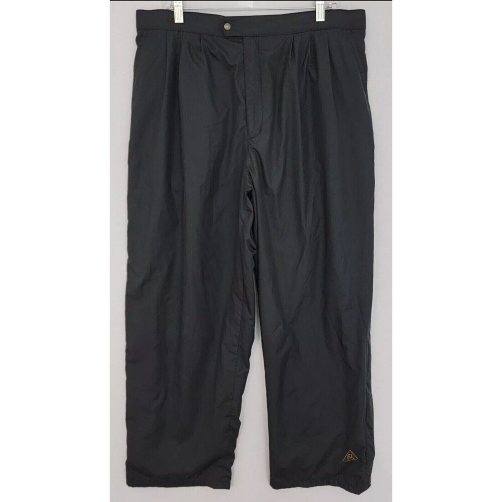 FootJoy FJ DryJoys Pants Mens XL Black Golf Waterproof Rain Full Side Zip Snaps